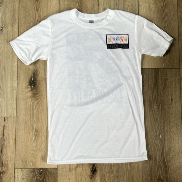 Taylor Swift Eras Tour “Taylor Nation” White Short Sleeve Shirt Tee - Picture 1 of 8